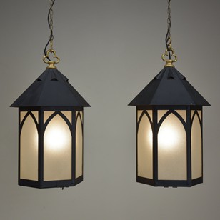 Two Pairs Antique Gothic Lanterns
